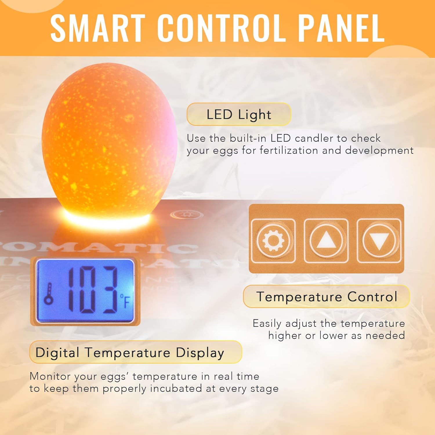 CREWORKS Digital Egg Incubator, 9-35 Eggs Hatching Incubator with Fully Automatic Egg Turning and Temperature Control, Auto Poultry Hatcher with LED Candler for Chicken, Duck, Quail, Goose, Birds Pack of 2