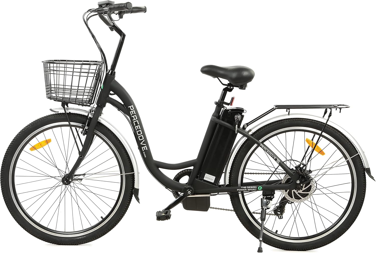 ECOTRIC Electric Bike for Adults 26" Ebike 350W Motro Adult Cruiser Electric Bicycles with Basket Shimano 7 Speed Gears E-Bike with Removable 36V 10AH Lithium Battery Commute Ebike for Female Male