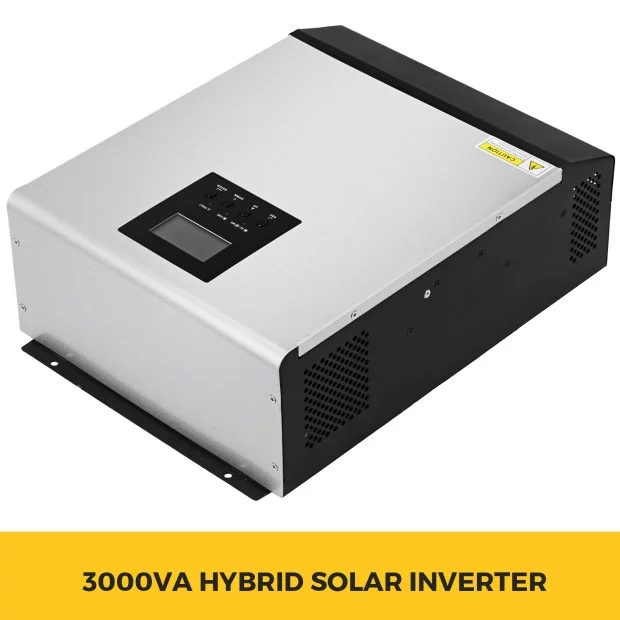 VEVOR Inverter Solar Pure Sine Wave Power Solar Charger DC AC Output with Utility Charger (3KVA 24V MPPT)