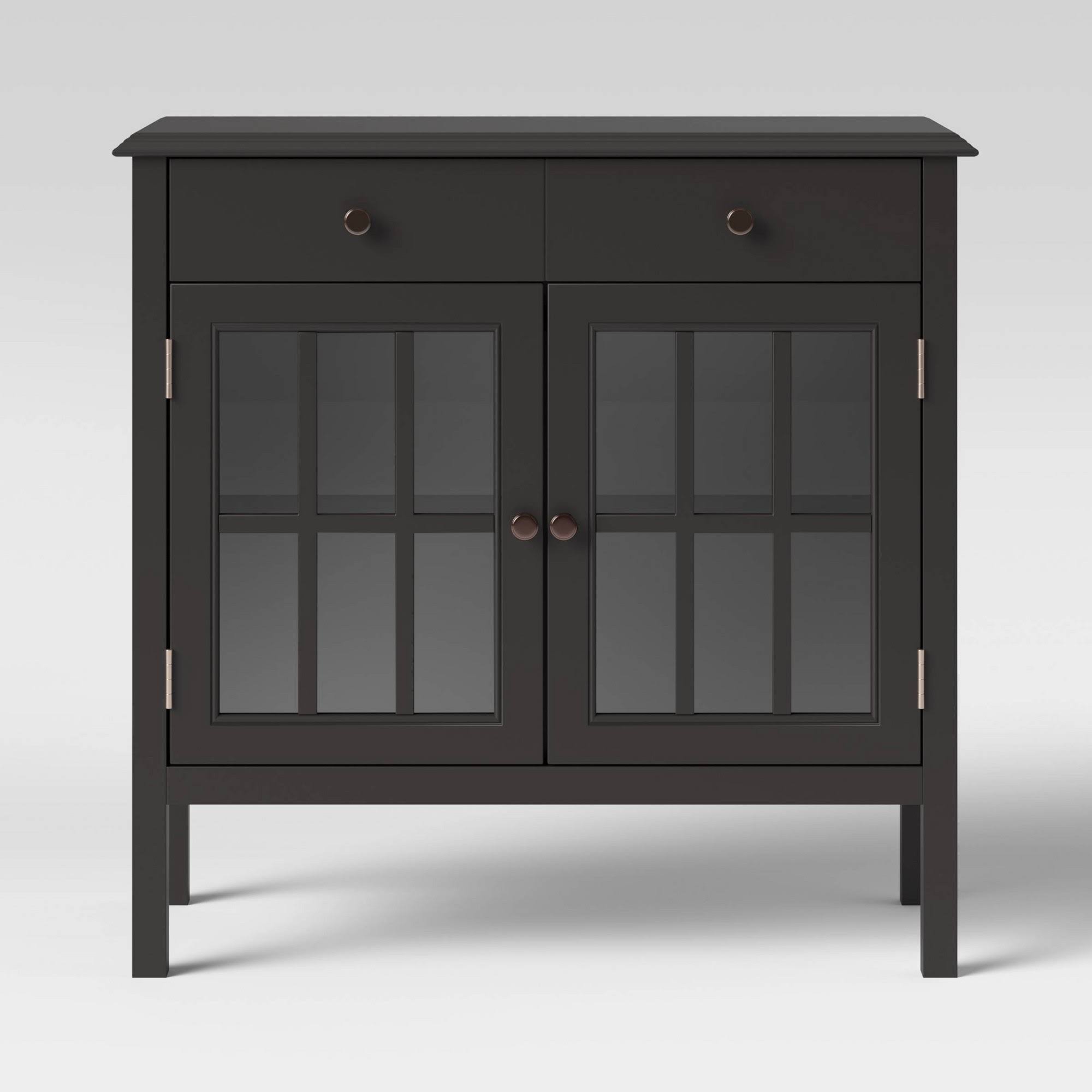 Threshold Windham 2 Door Cabinet with Drawers, Black 14646633