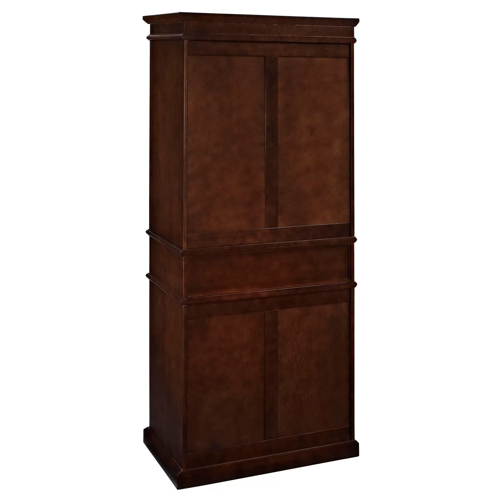 Crosley Furniture Parsons Wood 4 Door Classic Pantry in Mahogany