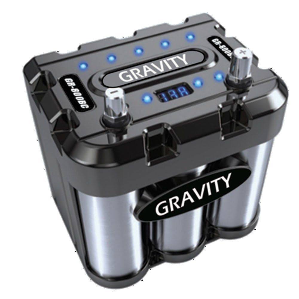 Gravity Audio GR-800BC 800A Car Battery Capacitor with LED u0026 Black Chrome