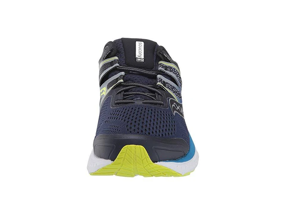 Saucony Men&s Omni ISO (Wide) Navy-Blue-Citron / 9.5