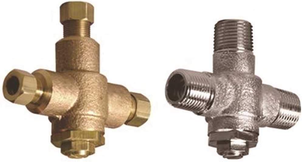 Powers Process Controls LFE480-10 Powers Under Counter Thermostatic Mixing Valve, 3/8 in. Compression, Rough Bronze, Lead Free-2470359