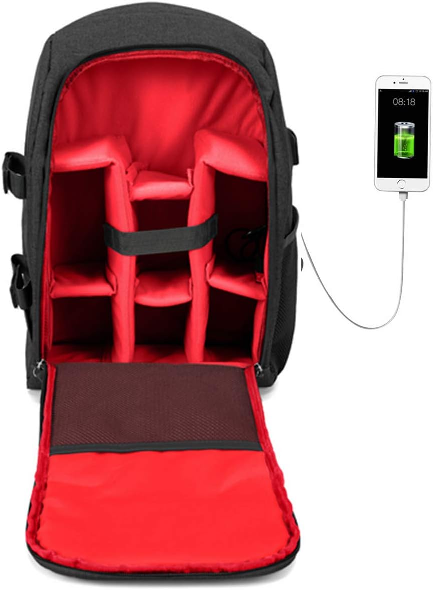 G-raphy Camera Backpack Photography DSLR Camera Bag Waterproof with Laptop Compartment/Tripod Holder for Dslr slr Cameras (Khaki)