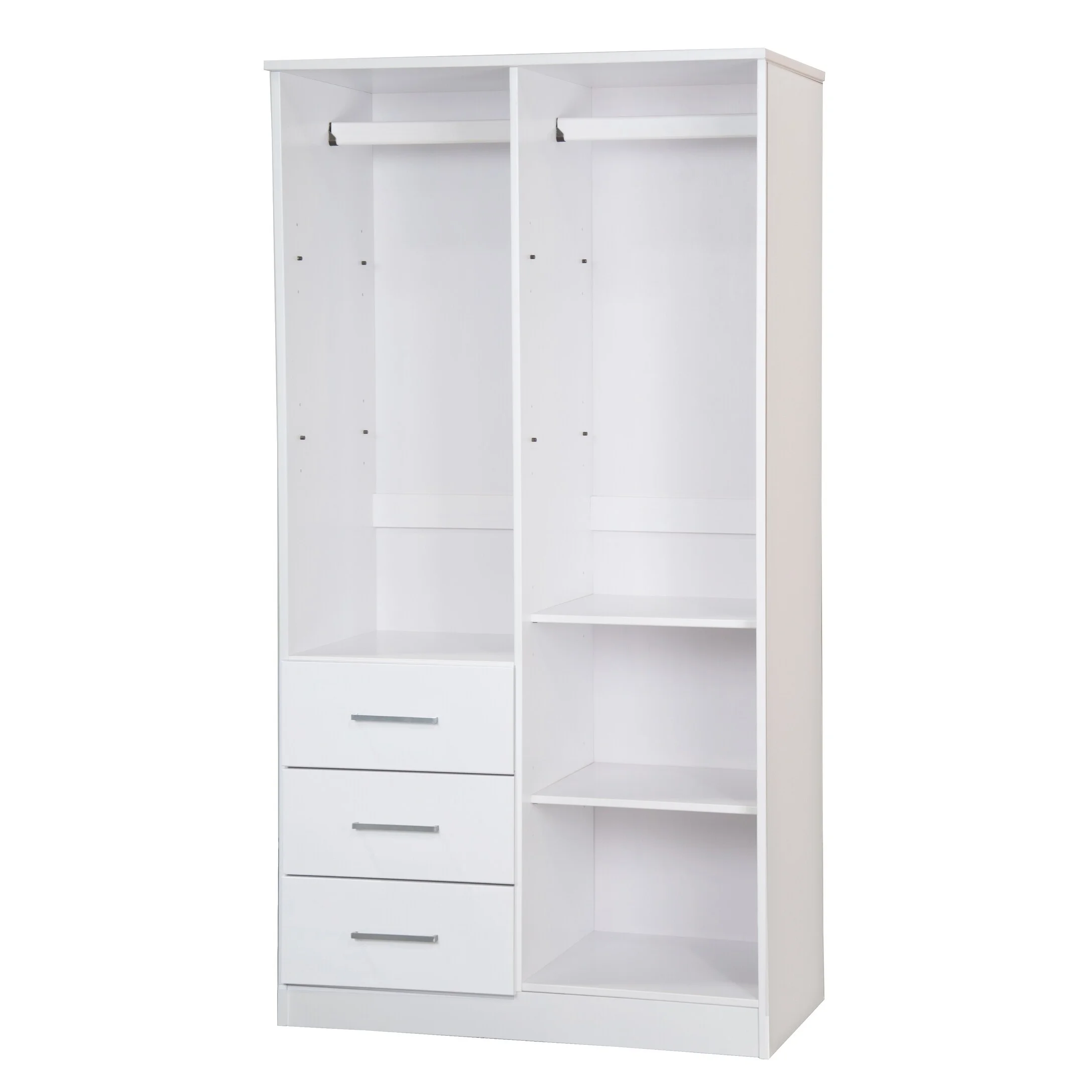 Palace Imports, Inc. Palace Imports 100% Solid Wood Metro Wardrobe Armoire with Solid Wood or Mirrored Doors White