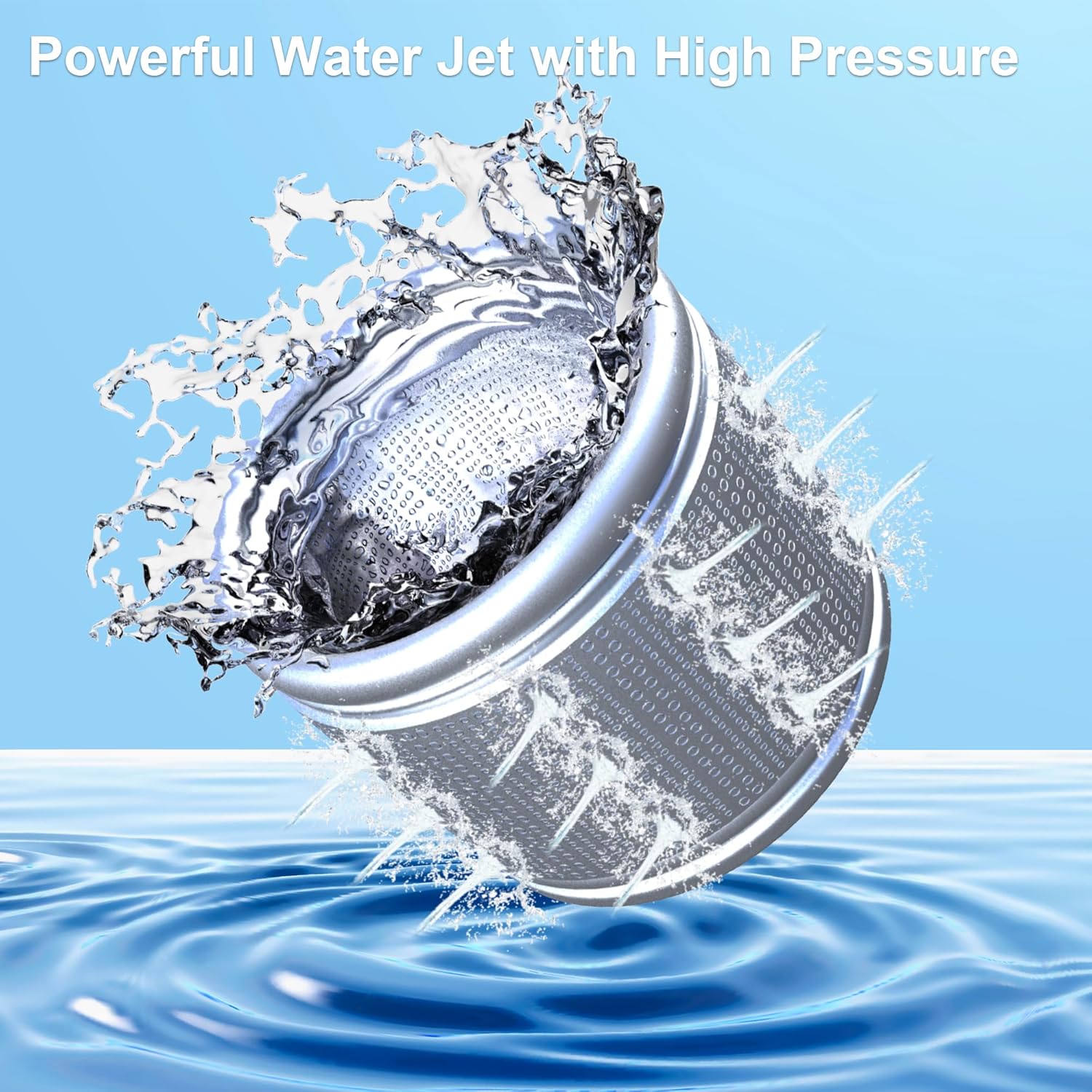 1.34 Cu.Ft Full Automatic Washer and Dryer Combo with Drain Pump, Portable Washing Machine, 10 Wash Program, LED Display, Compact Laundry Washer Spinner for Apartment RV Dorm