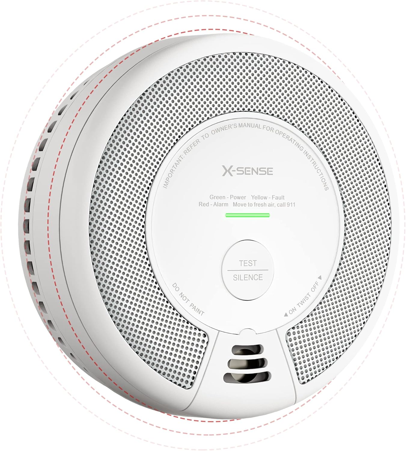 X-Sense Wireless Interconnected Combination Smoke and Carbon Monoxide Detector, 10-Year Battery Powered Fire and CO Alarm, SC06-W, Pack of 3