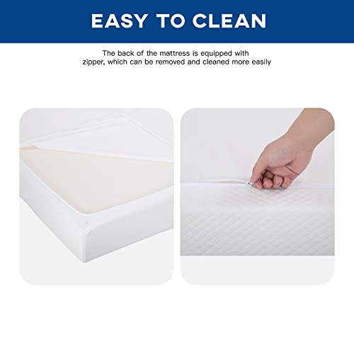 FDW 8 inch Twin Mattress Gel Memory Foam Mattress for Cool Sleep & Pressure Relief, Medium Firm Mattresses CertiPUR-US Certified/Bed-in-a-Box/Pressure Relieving (8 in, Twin)