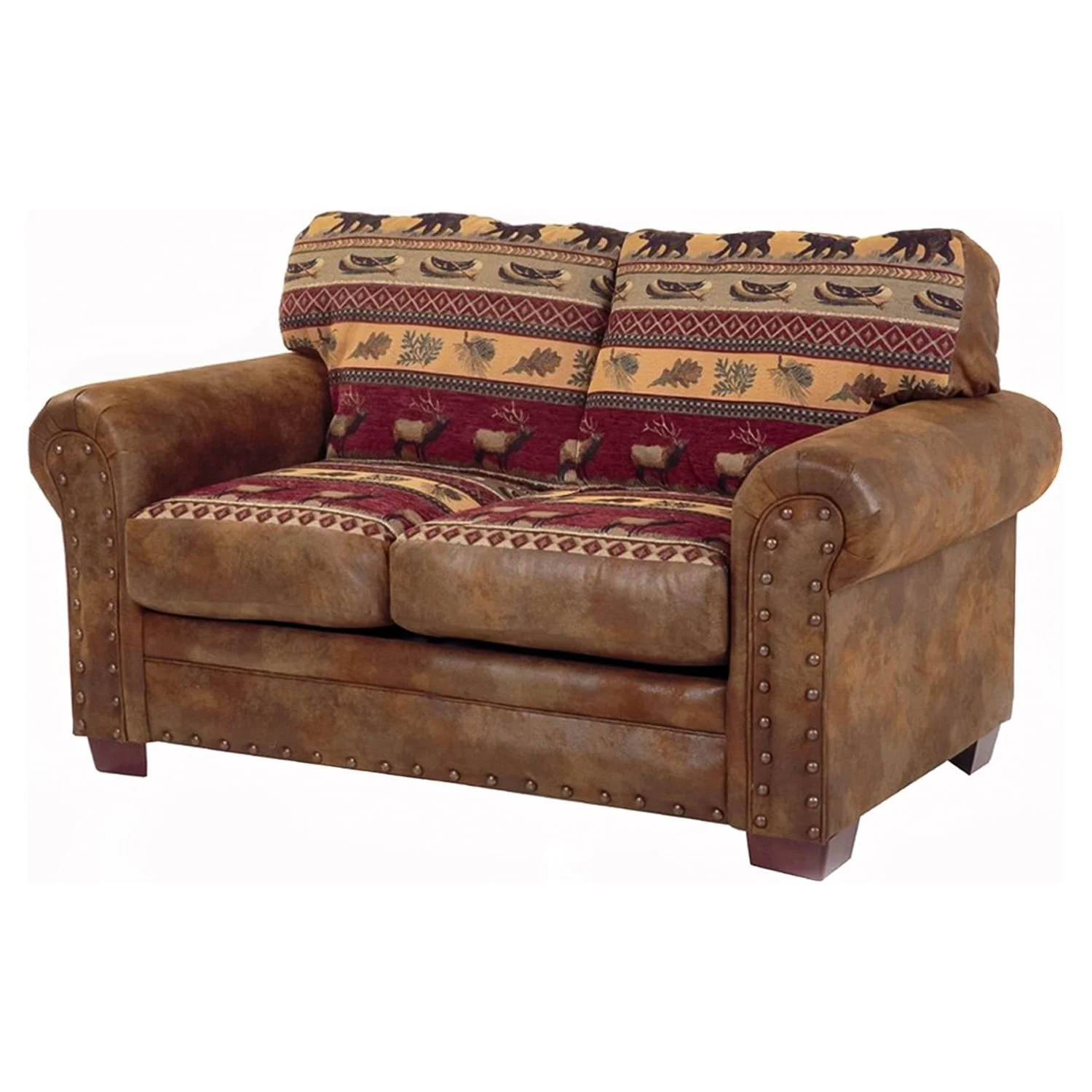 American Furniture Classics Sierra Lodge 4-piece Microfiber Sofa Set in Brown