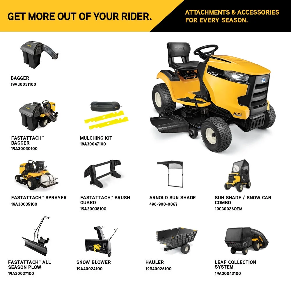 Restored Cub Cadet 13AQA9TTA10 XT1 Enduro LT 46 in. 23 HP V-Twin Kohler 7000 Series Engine Hydrostatic Drive Gas Riding Lawn Tractor (Refurbished)