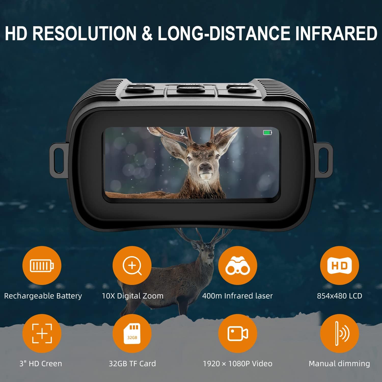 BOBLOV Night Vision Binoculars for Adults, Digital Night Vision Goggles for Hunting Military Tactical, HD Photo & 1080P Video from 400m in Total Darkness with 3" LCD