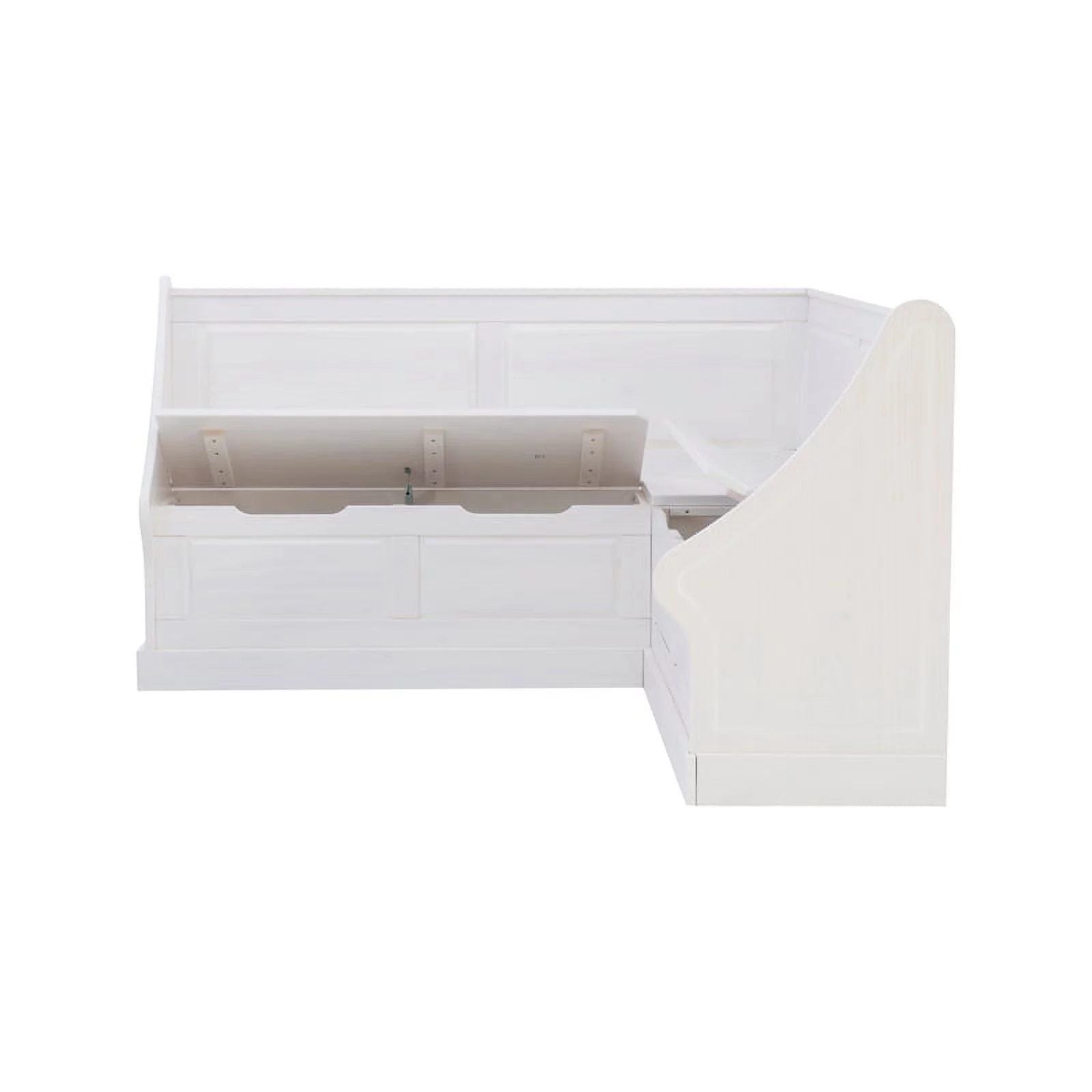 Linon Troyin Wood Corner Breakfast Nook in White