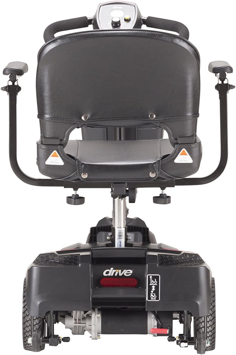 Drive Medical Spitfire Scout 3 Compact Travel Scooter, 3-wheel, Red/Blue