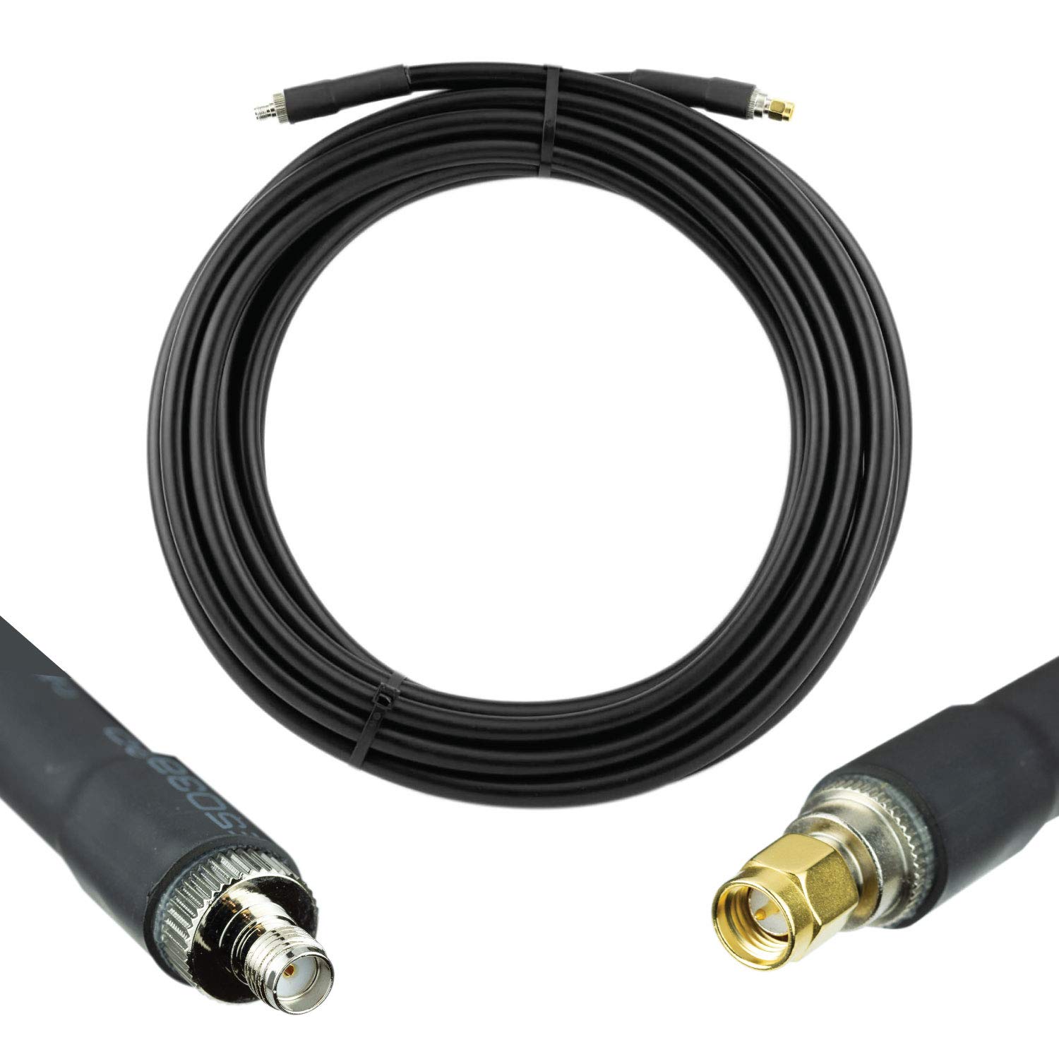 Bolton400 -LMR?400 Equivalent Coaxial Cable 100ft - Heavy Duty Ultra Low Loss Coax Cable 50ohm - N Male to N Male - 100 feet Black - for Home and Commercial Signal Booster Installations