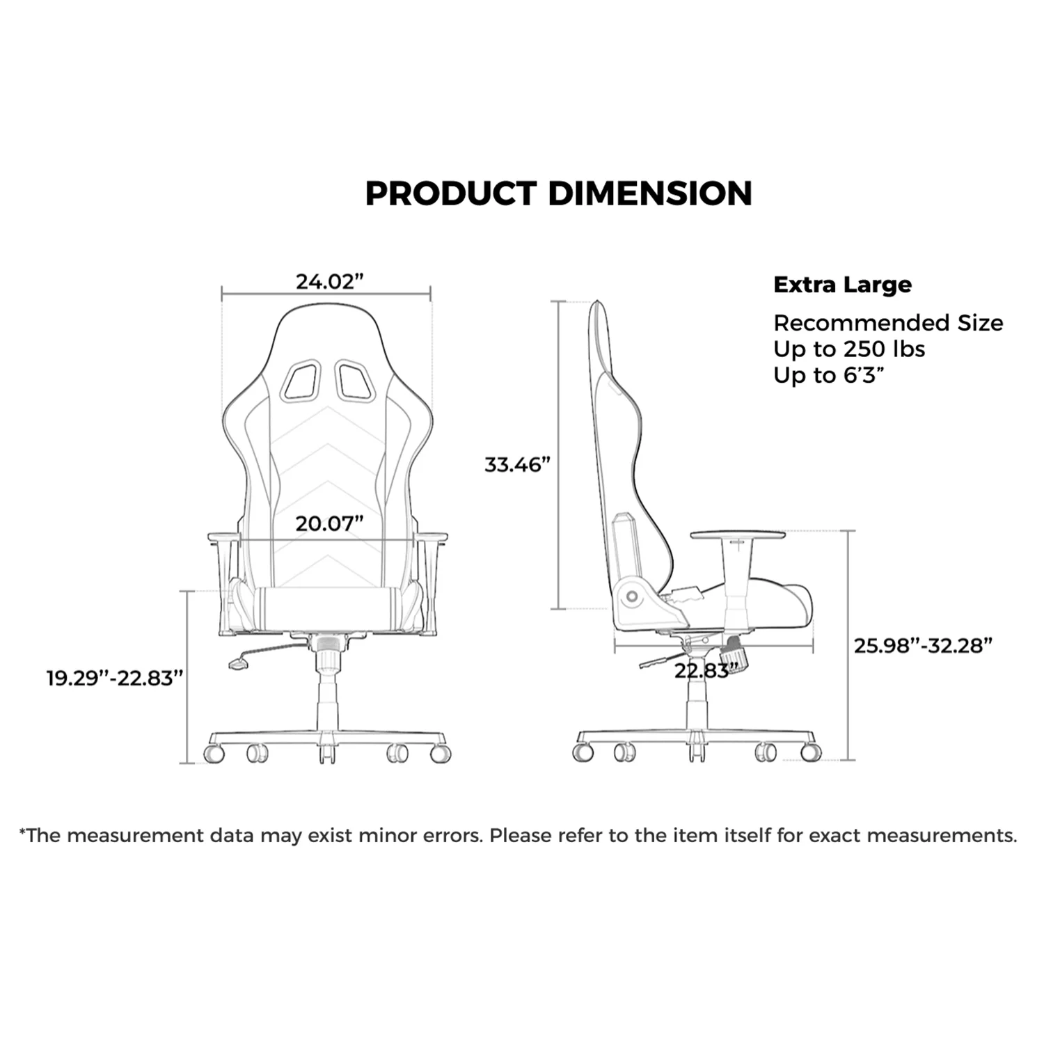 DXRacer Formula Extra Large Gaming Chair, High Back Leather Chair Ergonomic Computer Chair