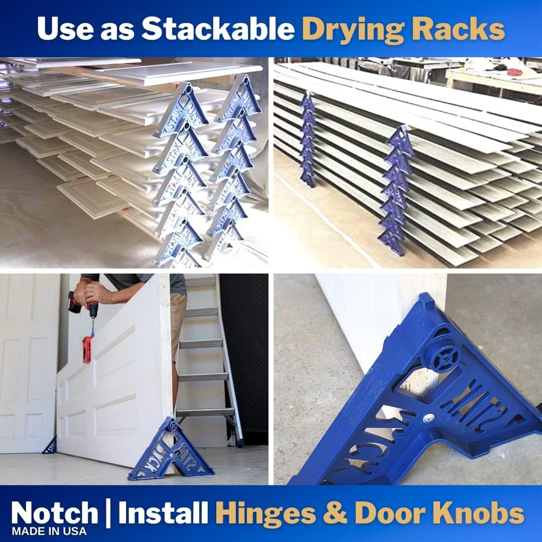 Stak Rack | 4 in 1 Painter's Accessory Tool | Stacking Design | Paint Interior or Exterior Doors, Trim & Kitchen Cabinet Doors| for Contractors & Homeowners (12)