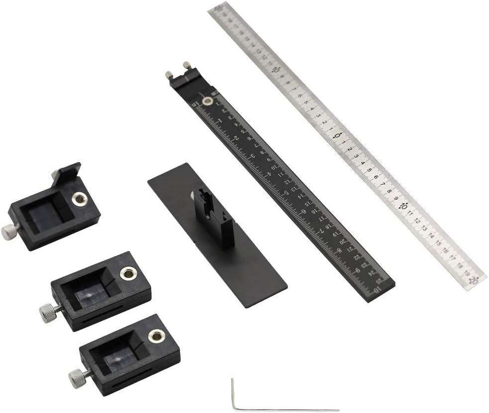 ASCENDAS Cabinet Hardware Jig, Aluminum Alloy Cabinet Jig for Handles and Pulls, Drill Guide Sleeve Drawer Pull Jig Tool for Cabinet Doors Knobs and Drawer Pulls