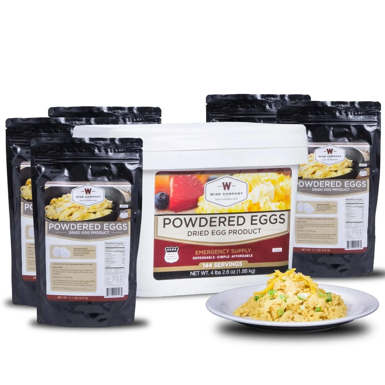 Wise Company Powdered Eggs Bucket 144 Servings