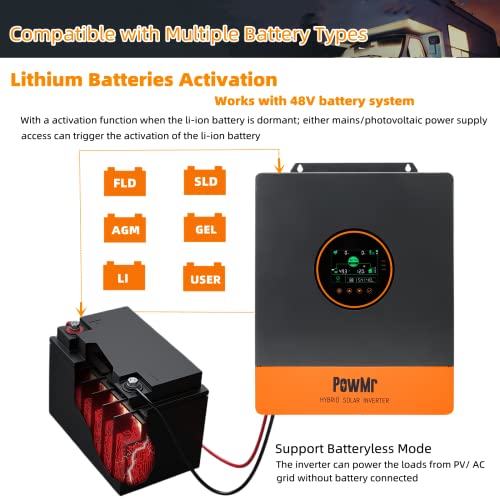 PowMr 5000W Solar Inverter 240V Split Phase