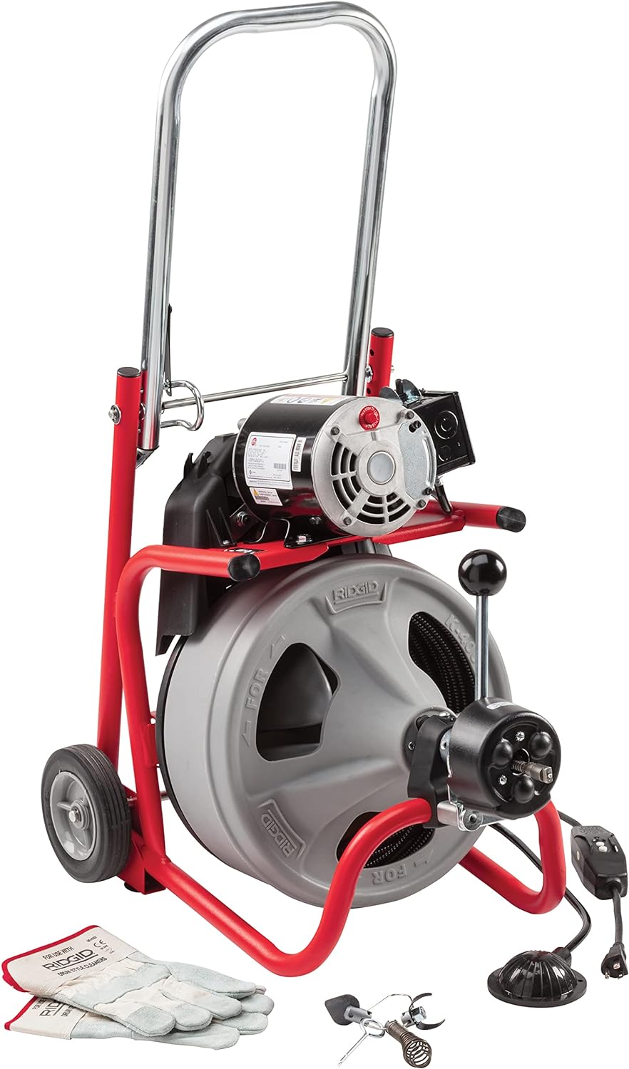 Ridgid 27013 K-400AF 115Volt C45IW Drum Machine with C45 Integral Wound Cable with Autofeed