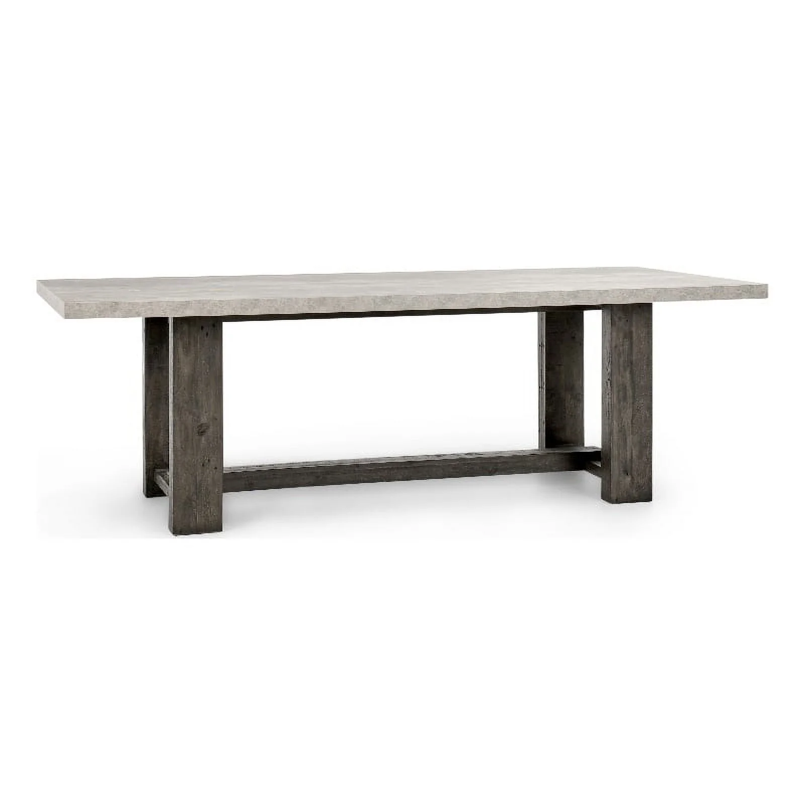 Pemberly Row 94" Transitional Wood Dining Table in Antique Gray - Curated Treasures Market