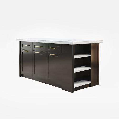 homary 72'' Kitchen Islands with Storage Modern White Kitchen Table with Seating & 3 Drawers Dining Table