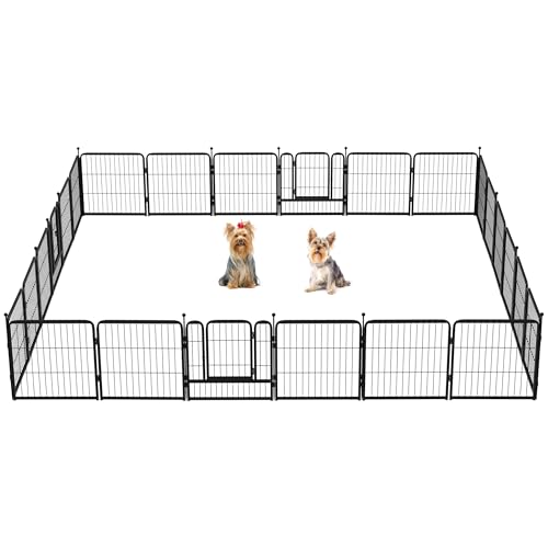 FXW Instant Dog Playpen, Portable Pet Fence for Outdoor, RV Trips, and Camping, 40inch, 16 Panels for Medium and Large Dogs│Patented