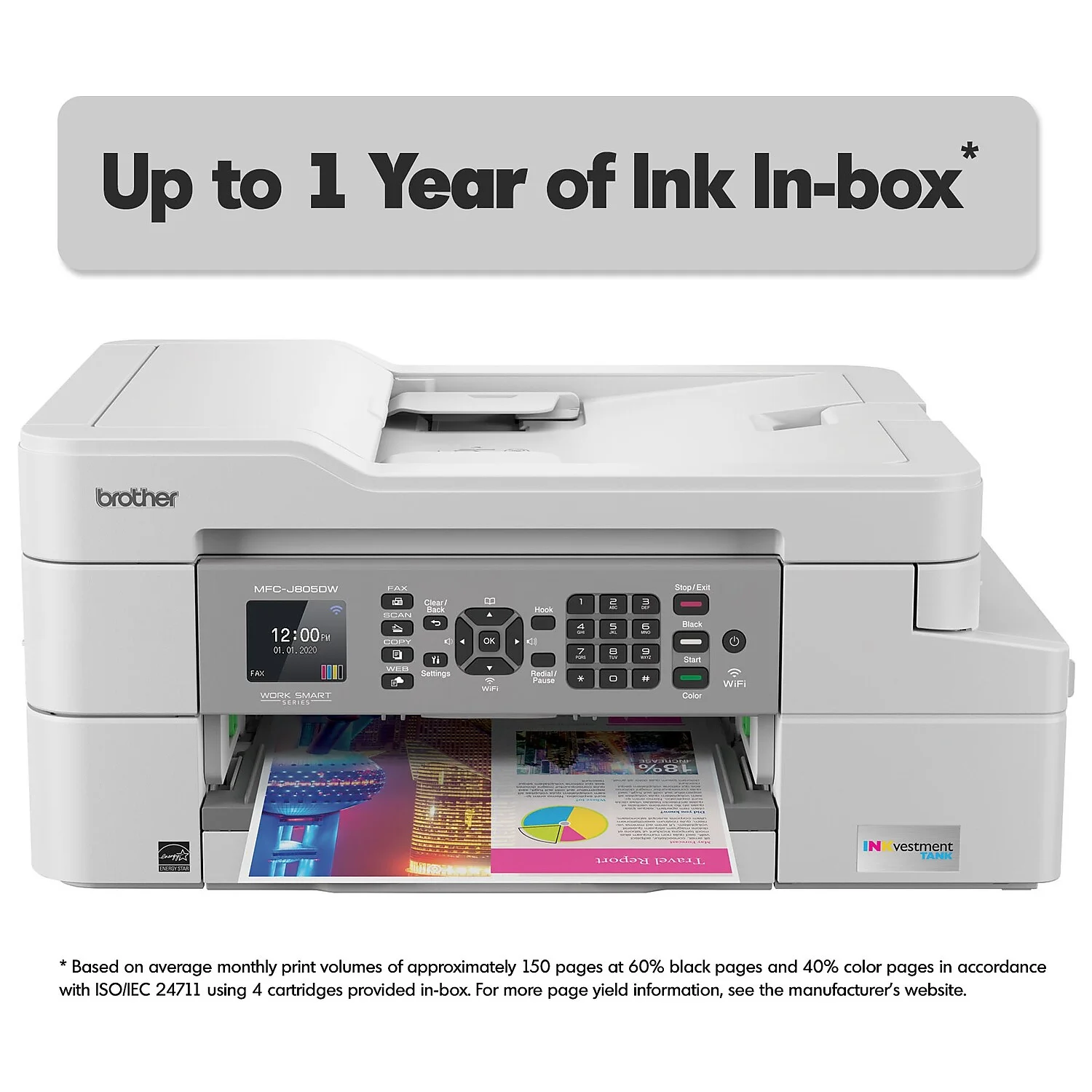 Brother MFC-J805DW INKvestment Tank Color Inkjet