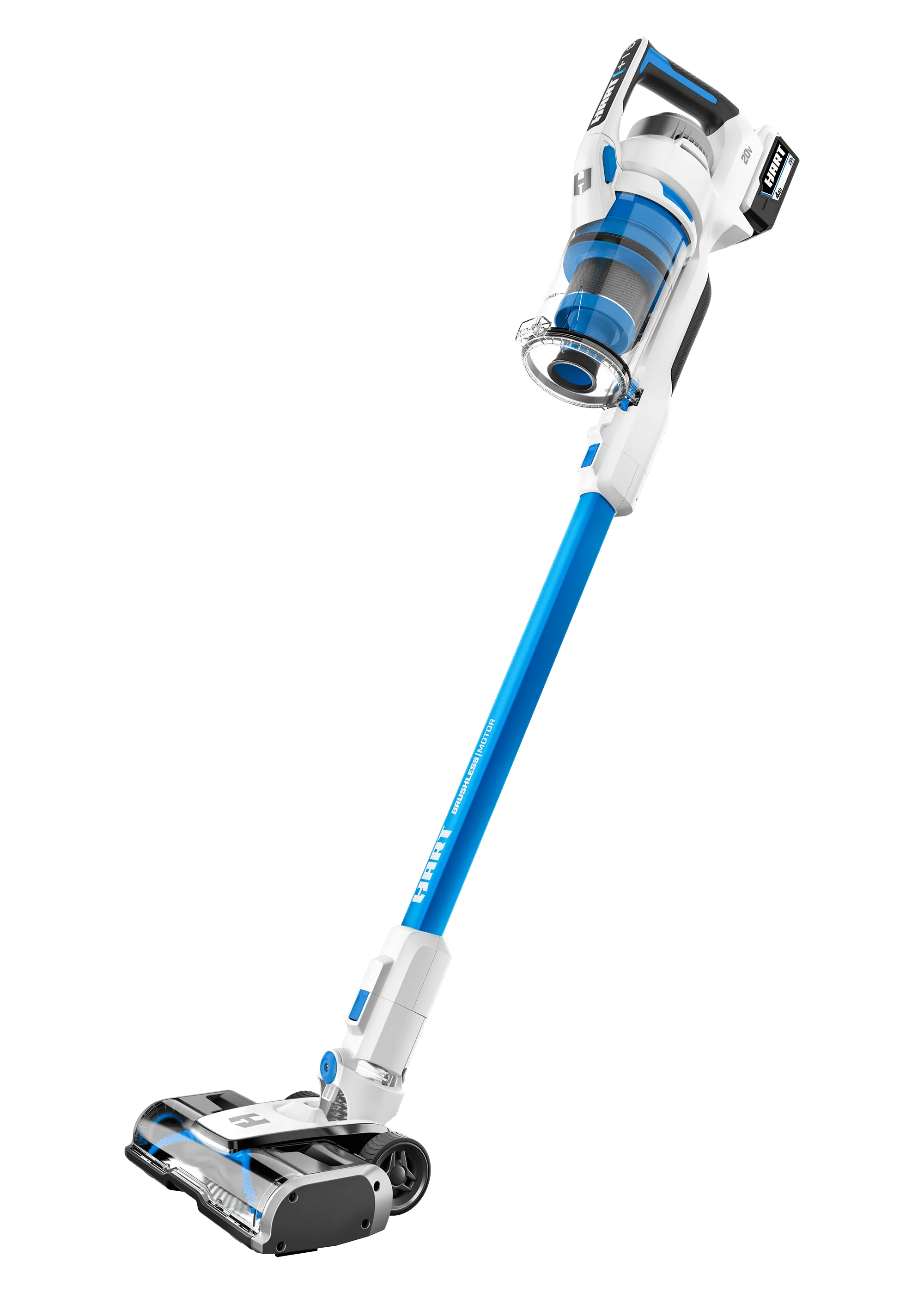 HART 20-Volt Brushless Cordless Stick Vacuum Kit, Generation 2, (1) 4.0Ah Lithium-Ion Battery