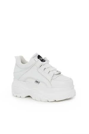 Buffalo London Buffalo Classic Low Leather White, Size 43