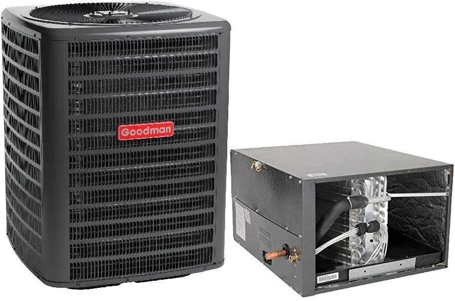 Goodman 4 Ton 14 Seer Air Conditioning System with Horizontal Evaporator Coil
