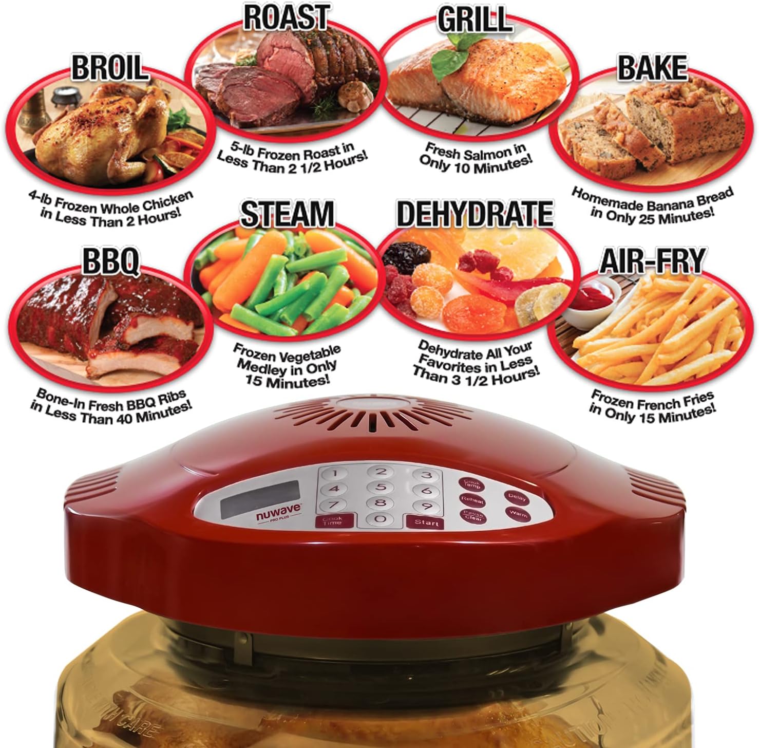 NuWave 20633 Pro Plus Oven with Stainless Steel Extender Ring, Black