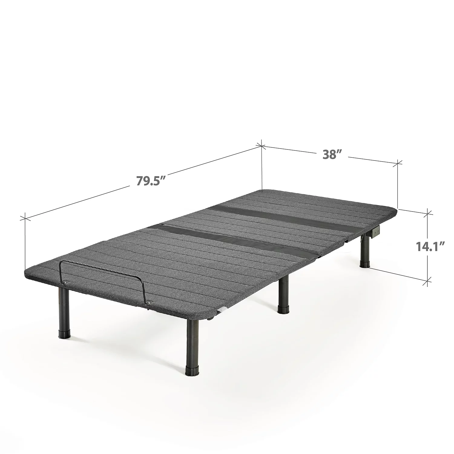 Zinus Jared 14" Adjustable Metal Bed Frame with Customizable Leg Height, Twin XL