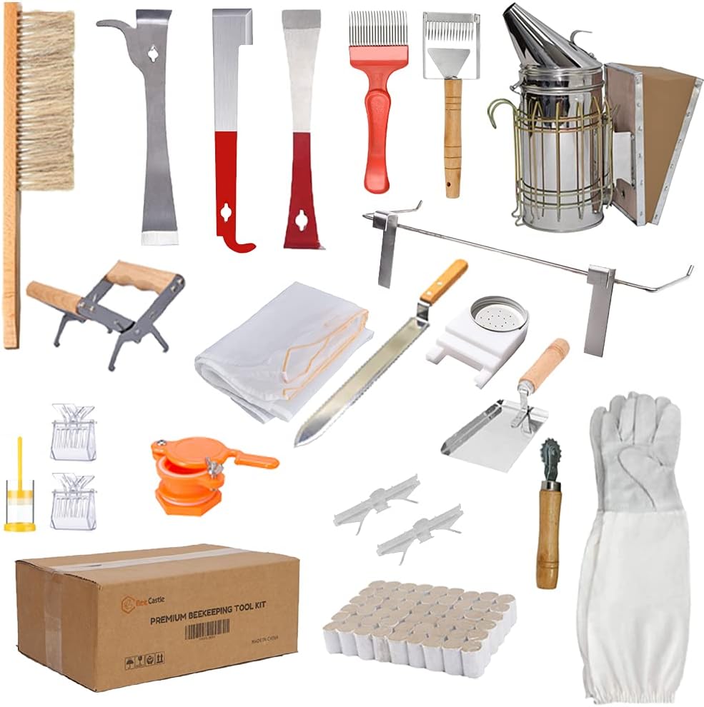 Beekeeping Supplies 22 Pieces Frame Holder Beekeeping Kit,Beekeeping Tools Bee Keeping Supplies-All Kit for Beginners and Professional Beekeepers Pack of 2
