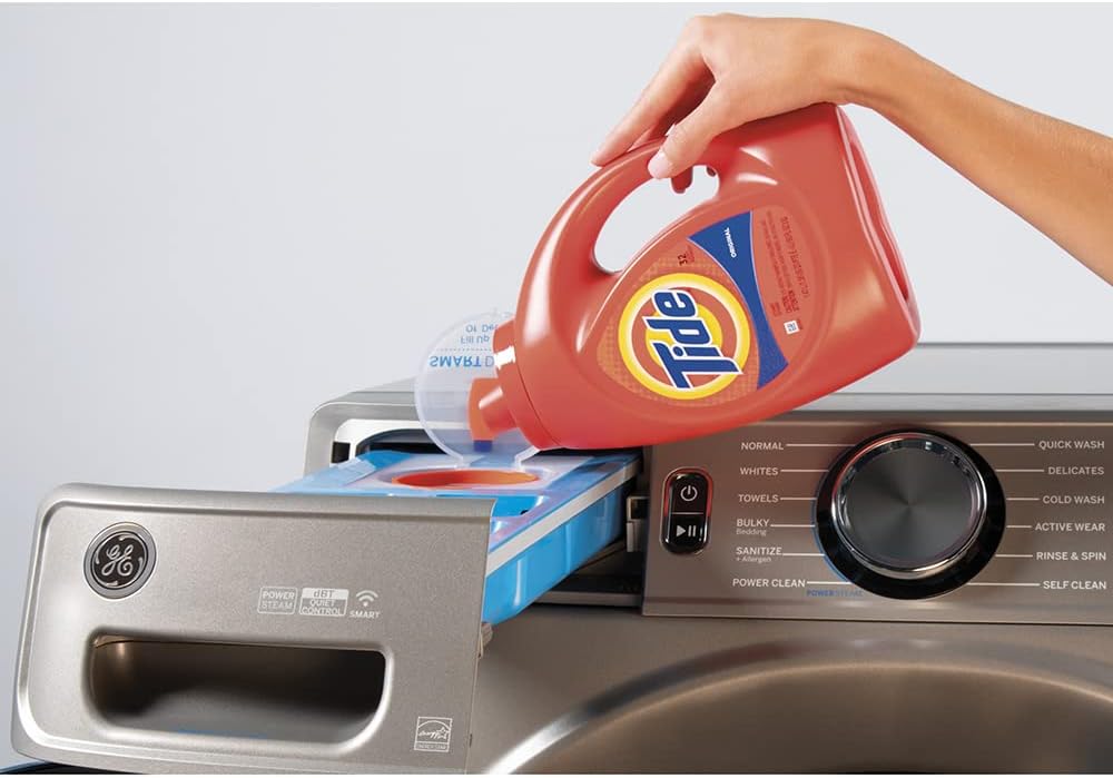 GE® 4.8 cu. ft. Capacity Smart Front Load ENERGY STAR® Steam Washer with SmartDispense™ UltraFresh Vent System with OdorBlock™ and Sanitize + Allergen