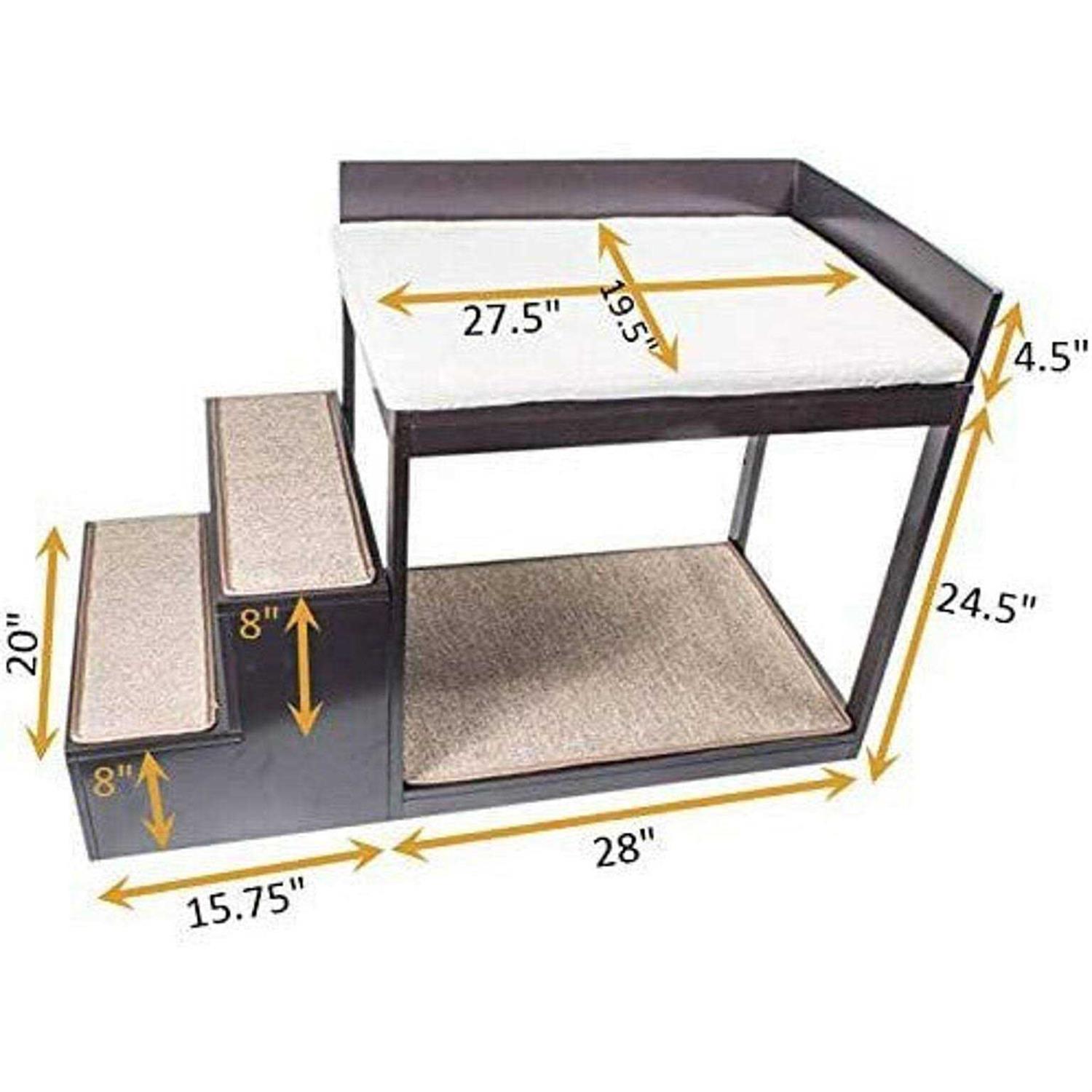 Penn-Plax DOGF60 Buddy Bunk Multi-Level Bed &amp; Step System for Dogs Cats - Pet Supplies online store
