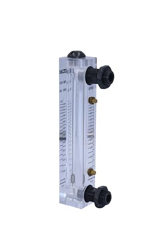 PureT Panel Mount Flow Meter - Measure and Control Water Flow, Measures both GPM and LPM, Great for RO and DI Systems