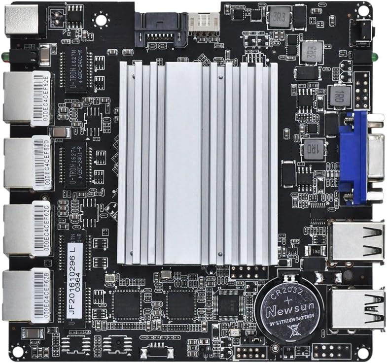 Quad core Tiny Computer with 4 LAN Ports, VGA, 4 USB, 8GB RAM 128GB SSD, Mini PC Advanced Router/Firewall