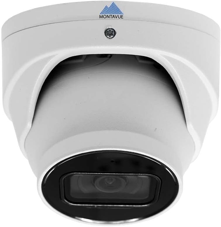 4K IP Camera System w/ 8MP 4K 8ch NVR PoE, 4 8MP 4K Audio Turret Cameras, IP67 Metal PoE Cameras, 2TB Pre-Installed Hard Drive - MTIP8082-44KT-W