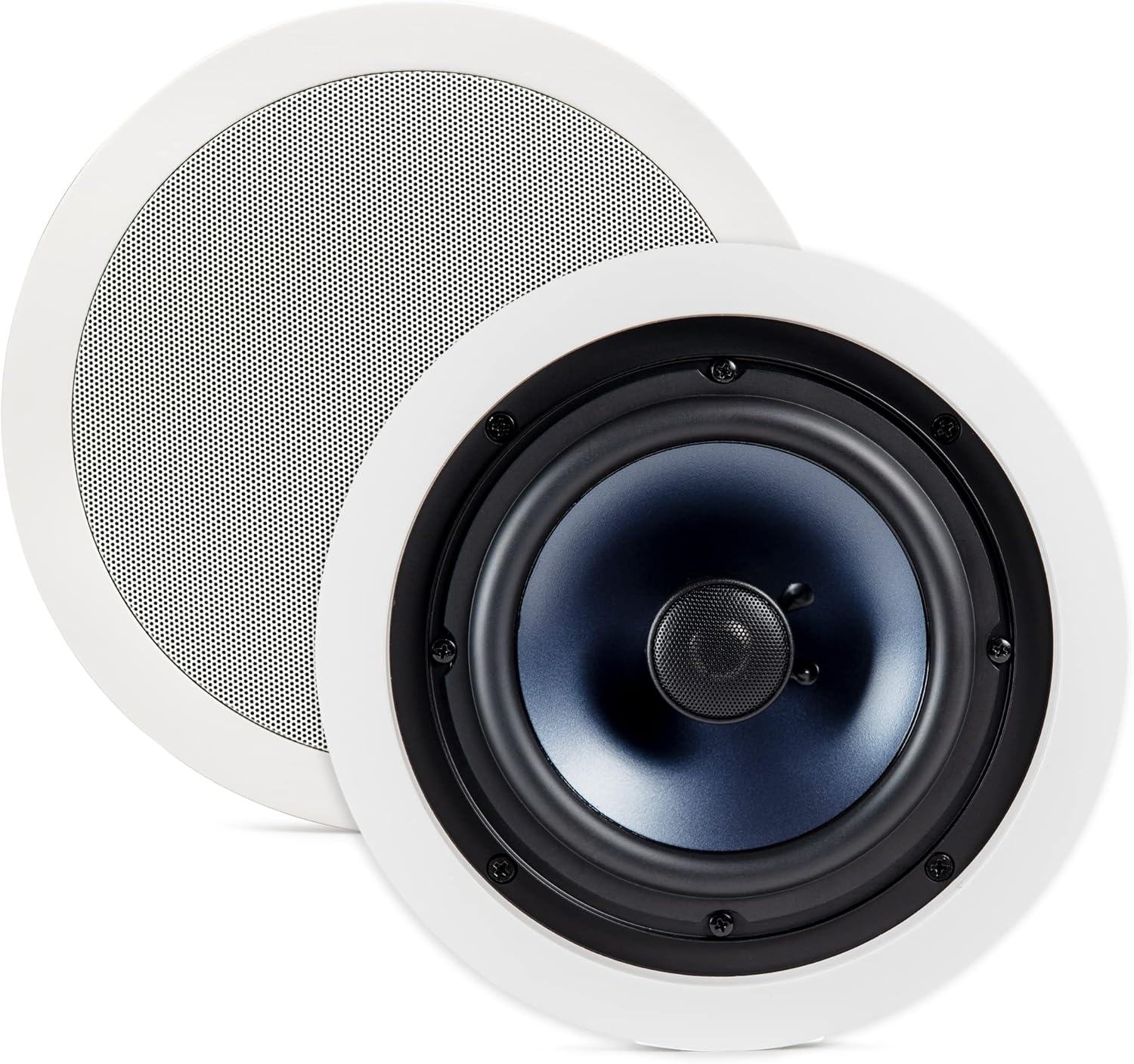 Polk Audio RC80i 8-inch Premium 2-way In-ceiling Speakers | Set of 2| PLUS PSW505 12-inch Powered Subwoofer | Upgrade your Home Theater Now!