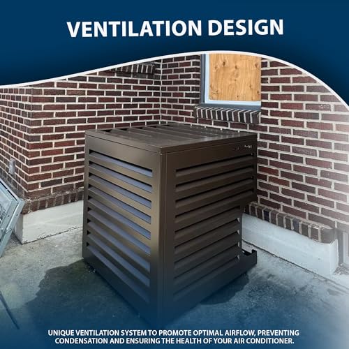 Airdeko Premium HVAC Central AC Condenser Cover for Outside Units - AirOutdoor Systems Ultimate Protection with Anti Rust Feature - Innovative Design and Sleek Look Cover