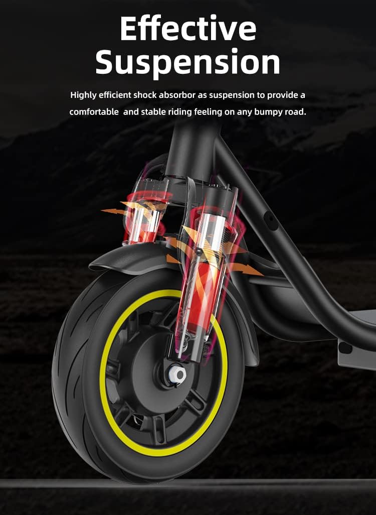 Freego E10 Pro Electric Scooter Adults - 500w Motor - 25MPH MaxSpeed - 25 Miles Long Range - 10" Tires - Portable Electric Kick Scooter Folding Commuter Scooter Electric for Adults