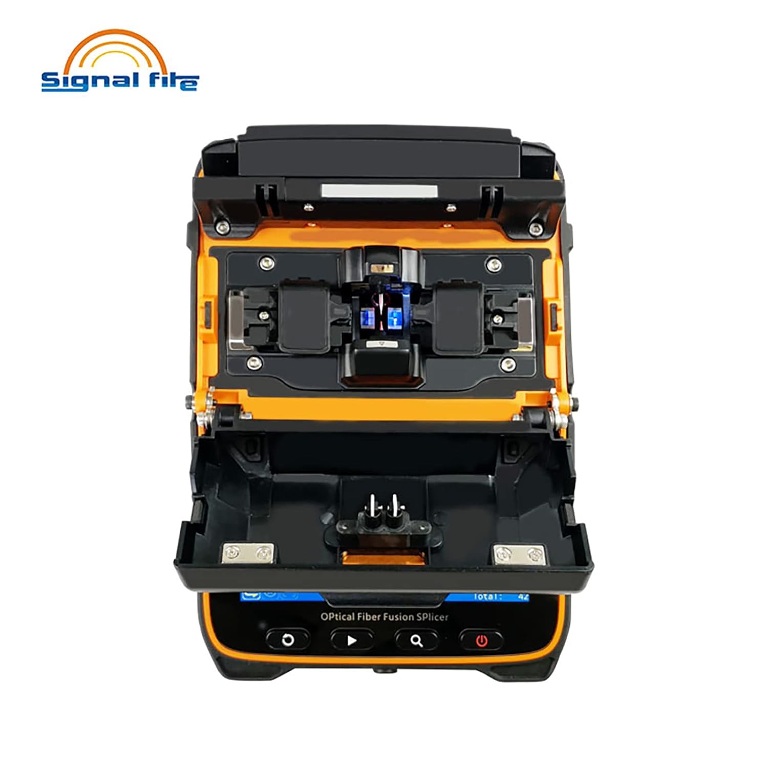 Optical Fiber Cleaver Kit, Optical Fiber Fusion Splicer, Splicing Heating Machine, Automatic Splicing Time Melting Toolbox Kit W/App Control & Red Light Detection, Splicing 5S Heating15S