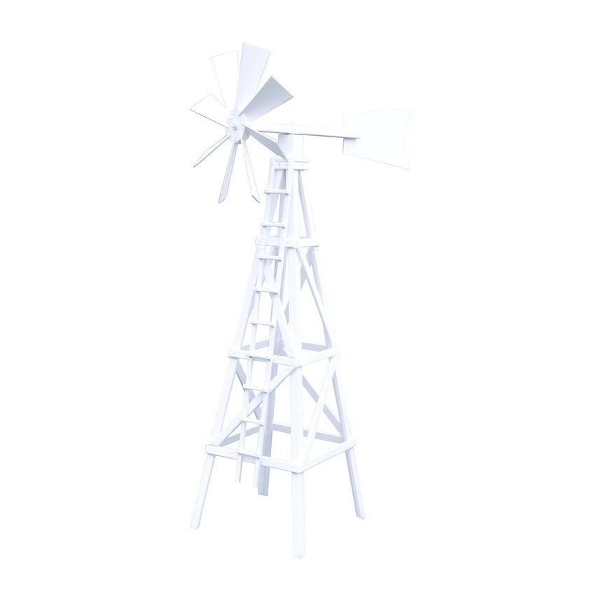 Farm Style Windmill - White