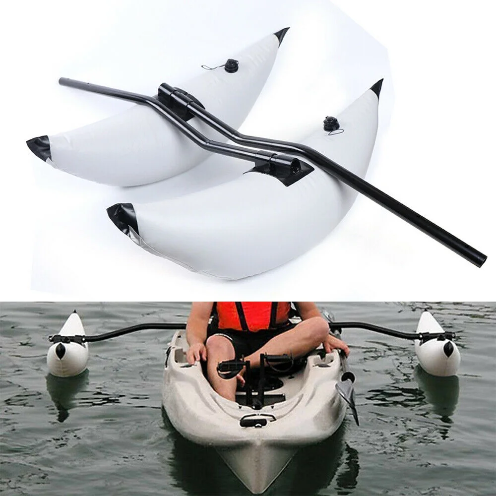 HiKaRiGuMi Inflatable Kayak Outrigger Canoe Float Stand Stabilizer System Side Kick Kit