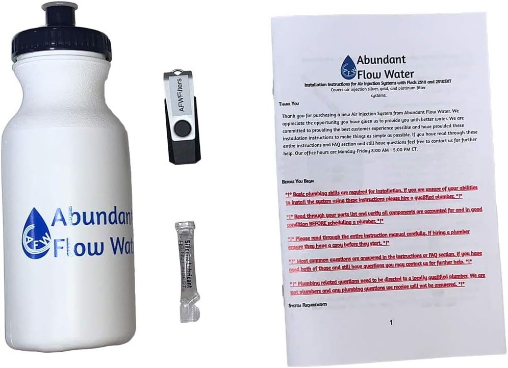 Abundant Flow Water AFW Filters Air Injection Platinum 20 with Fleck 2510SXT and 3/4" Bypass - AIP20-25SXT-34 - For Iron Hydrogen Sulfide Rotten Egg Odor Manganese