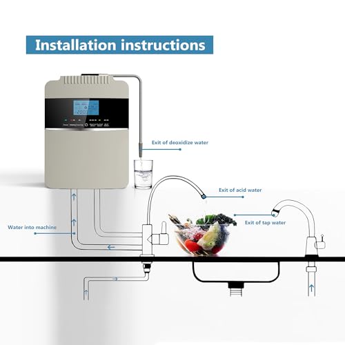 Alkaline Electrolyzed Water Machine Ph 2.5-11.2, Home Filtration System,10000 Liters per Filter,7 Water Settings,Automatic Cleaning,Smart Voice