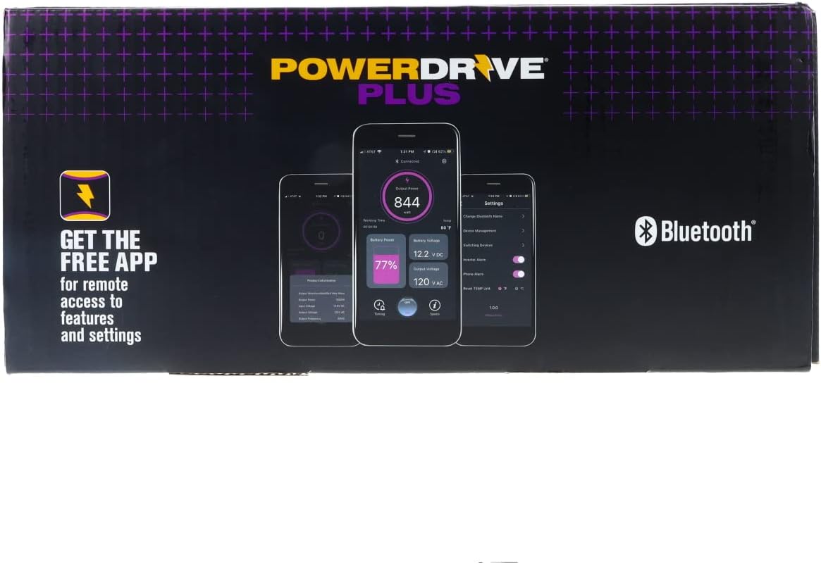 PowerDrive PWD3000P 3000 Watt Power Inverter with Bluetooth Technology