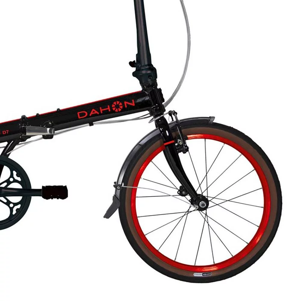 Dahon Bikes Speed D7 7-Speed Light Portable Street Folding Bicycle, Black & Red